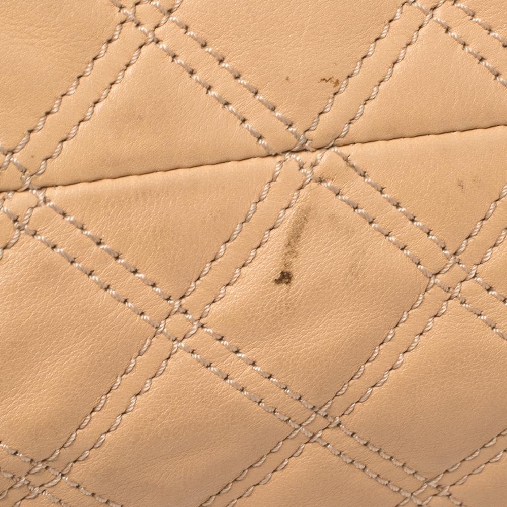 Women's Marc Jacobs Peach Quilted Leather Stam Satchel