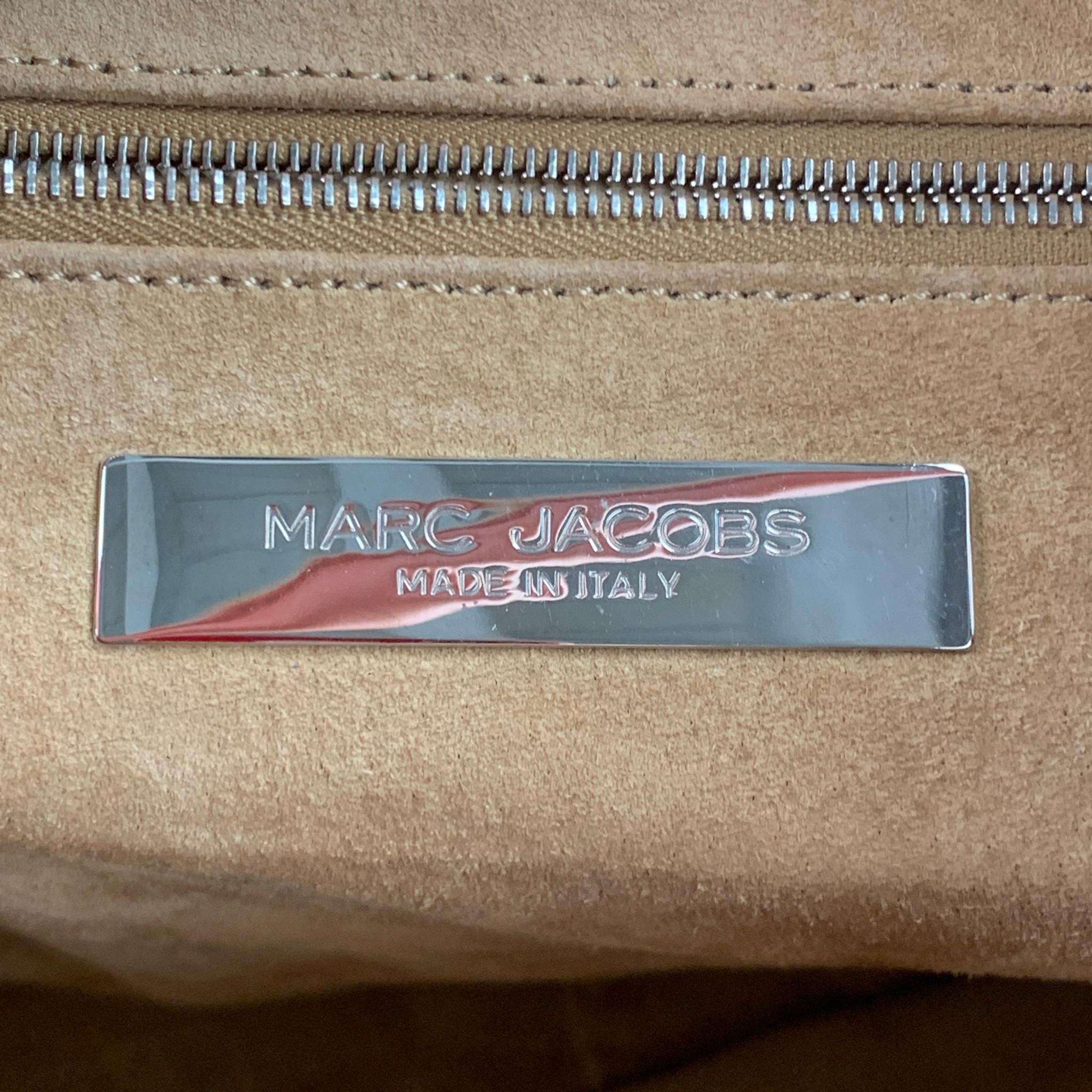 MARC JACOBS Pink Contrast Stitch Leather Top Handles Handbag 3