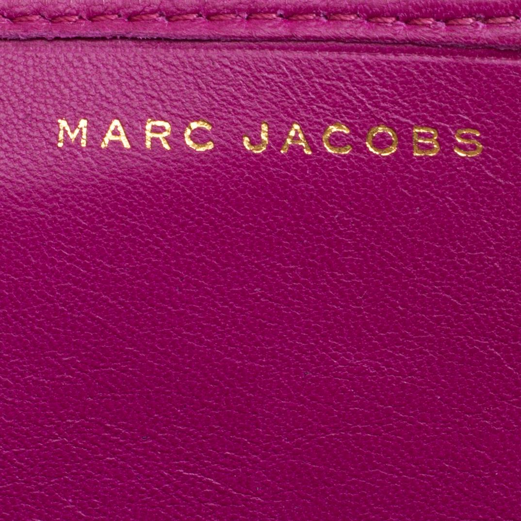 Women's Marc Jacobs Pink Fabric and Leather Studded Organizer Chain Clutch
