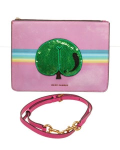Marc Jacobs Pink Leather Crossbody Bag with leather, gold-tone hardware