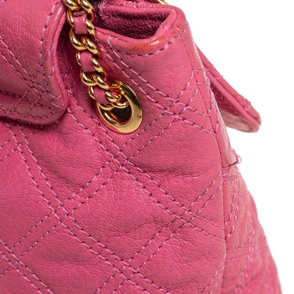Marc Jacobs Pink Quilted Leather Bow Shoulder Bag 2