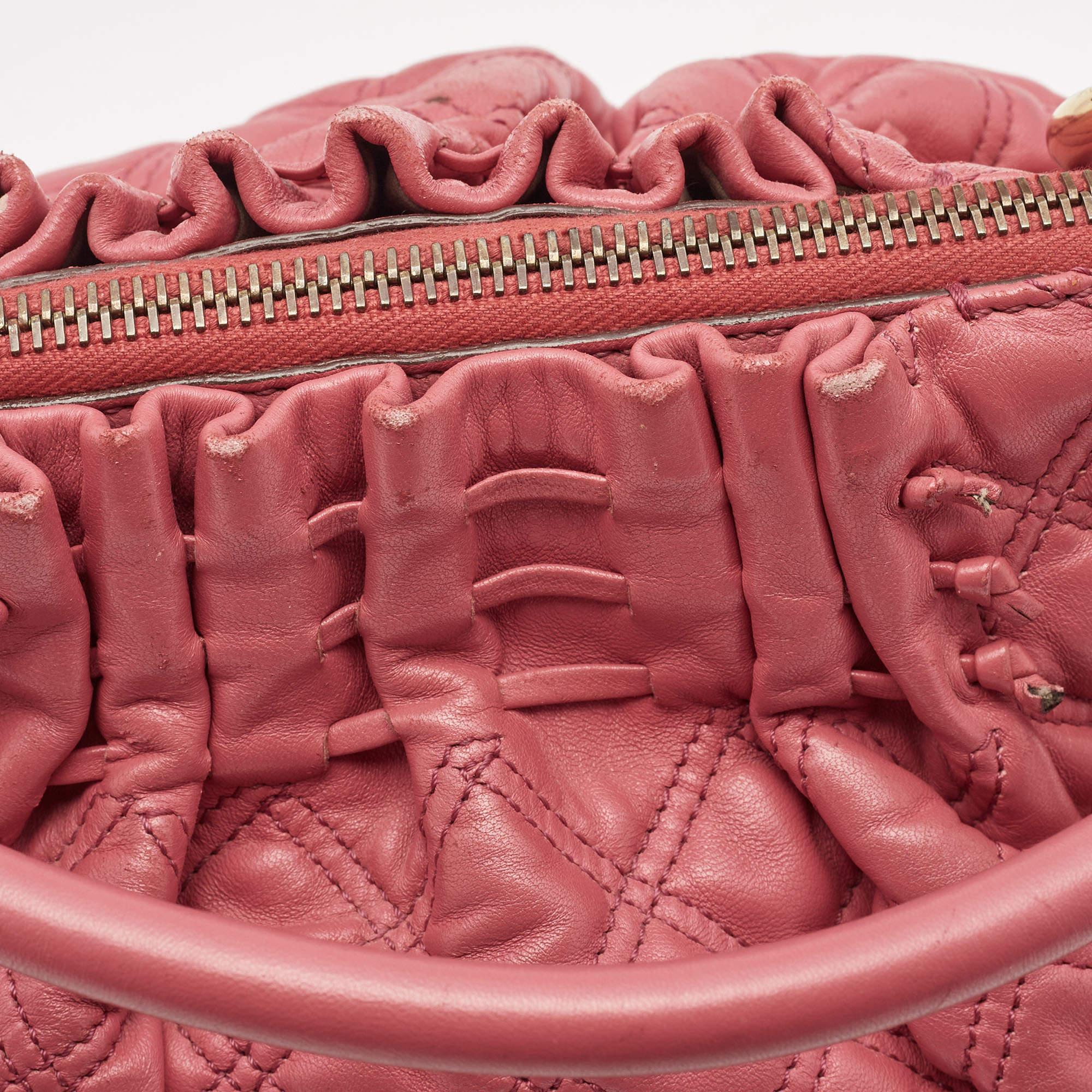 Marc Jacobs Pink Quilted Leather Cecilia Shoulder Bag For Sale 10