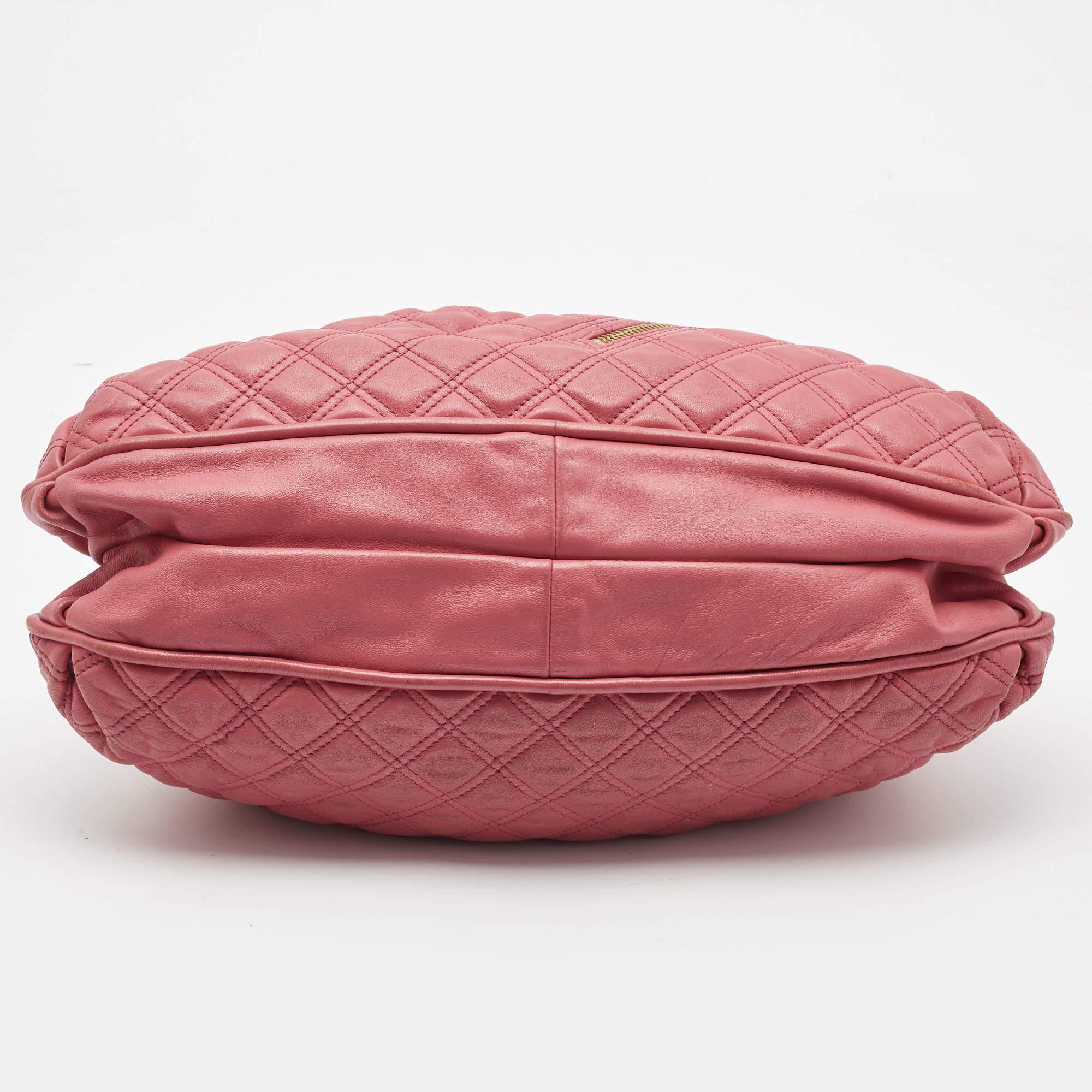 Marc Jacobs Pink Quilted Leather Cecilia Shoulder Bag For Sale 1