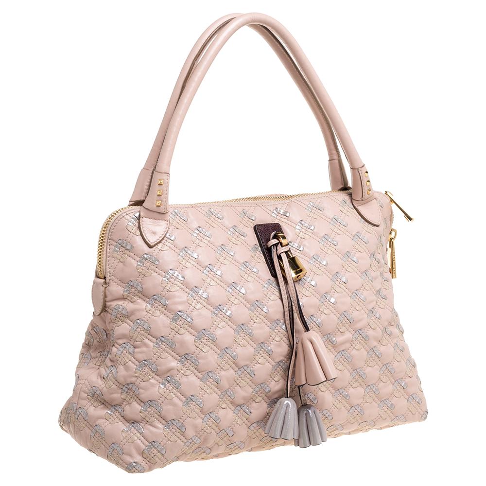 Beige Marc Jacobs Pink Quilted Leather Memphis Robert Jena Satchel