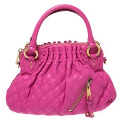 Marc Jacobs Pink Quilted Leather Small Cecilia Satchel