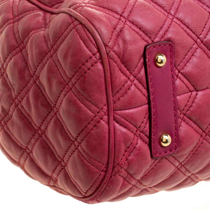 Marc Jacobs Pink Quilted Leather Stam Shoulder Bag 5