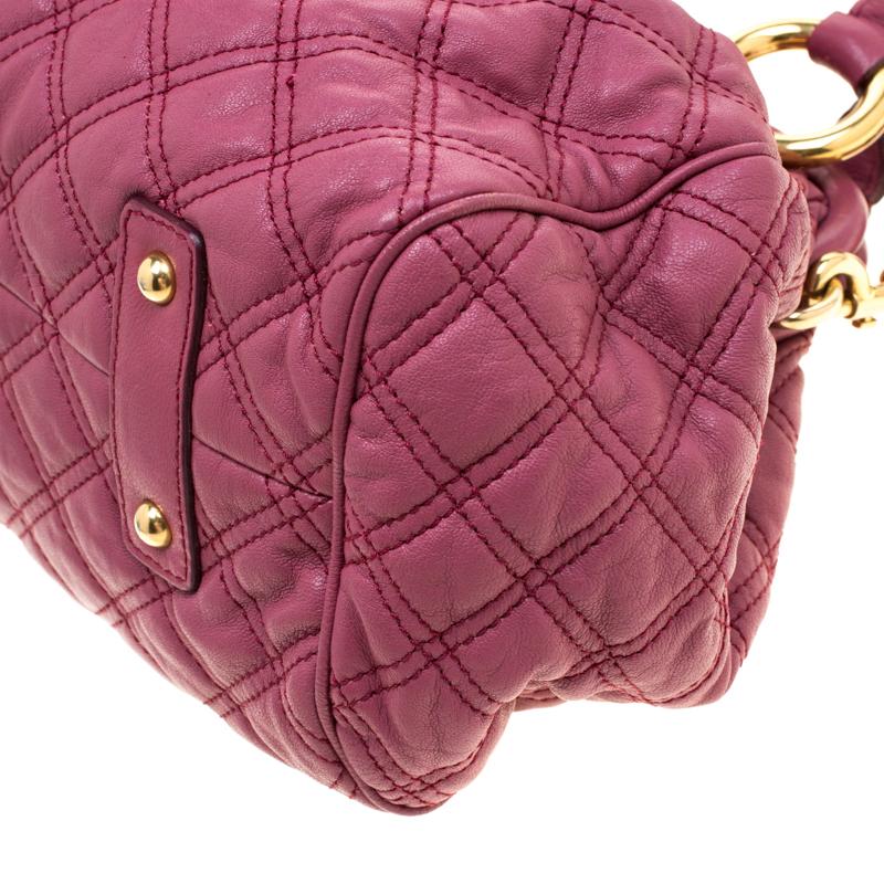 Marc Jacobs Pink Quilted Leather Stam Shoulder Bag 2