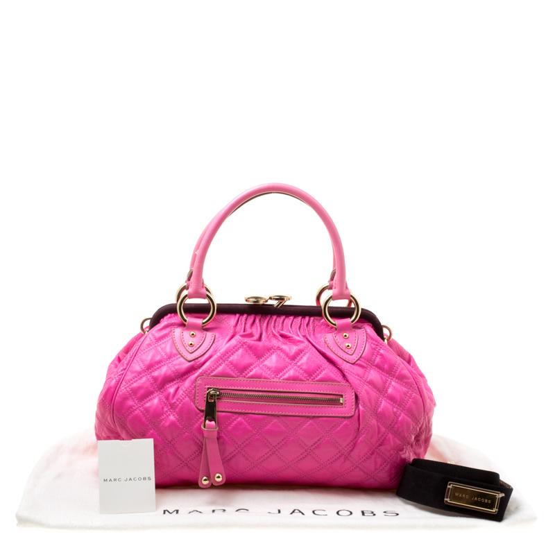 Marc Jacobs Pink Quilted Leather Stam Shoulder Bag 7