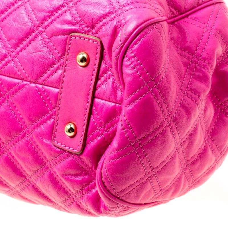 Women's Marc Jacobs Pink Quilted Leather Stam Shoulder Bag