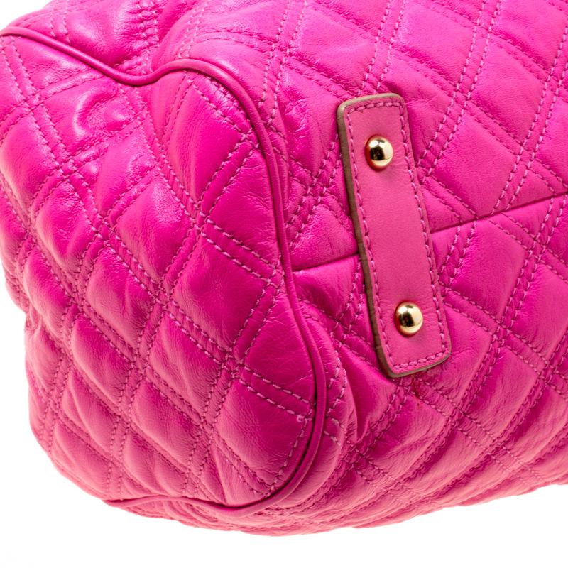 Marc Jacobs Pink Quilted Leather Stam Shoulder Bag 1