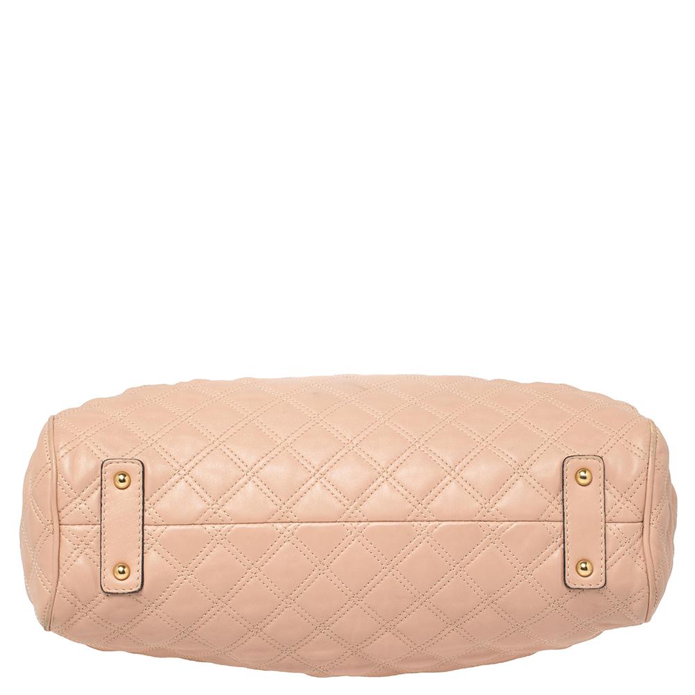 Women's Marc Jacobs Pink Quilted Leather Stam Shoulder Bag