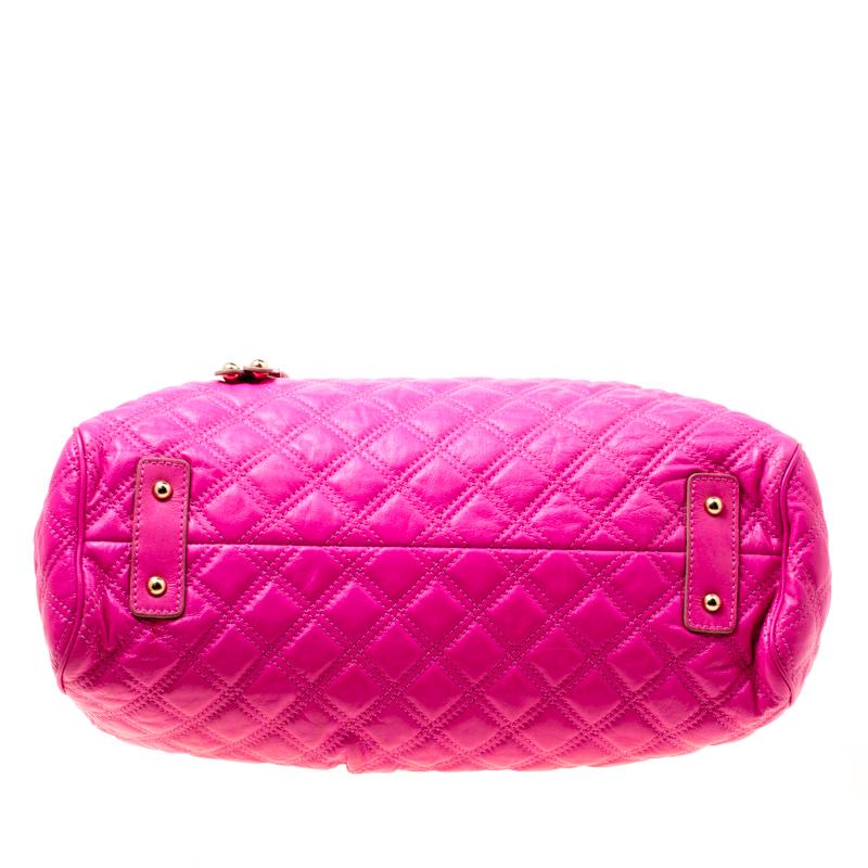 Marc Jacobs Pink Quilted Leather Stam Shoulder Bag 2