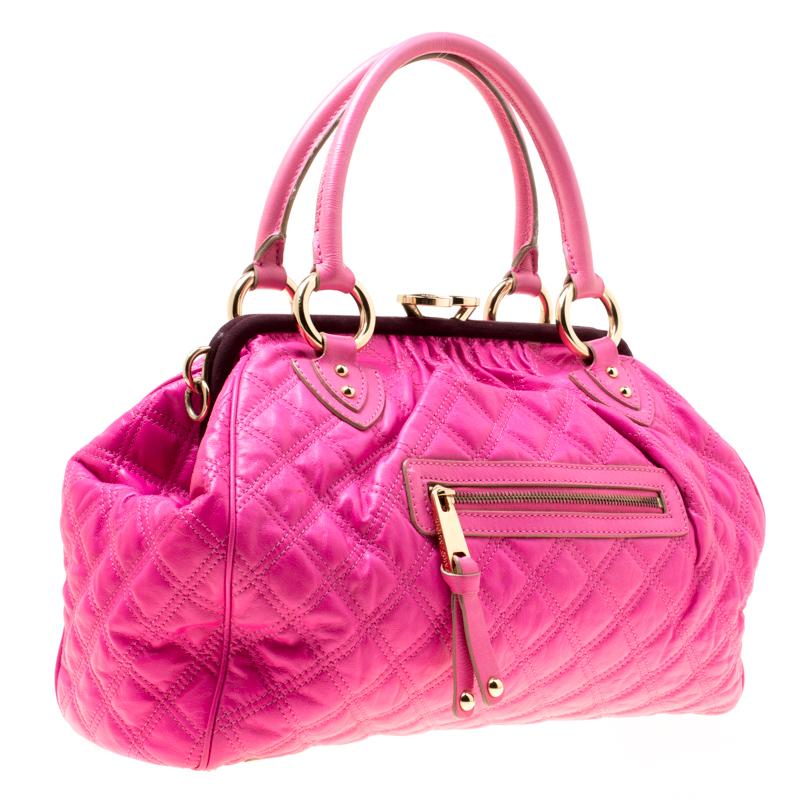 Marc Jacobs Pink Quilted Leather Stam Shoulder Bag 3