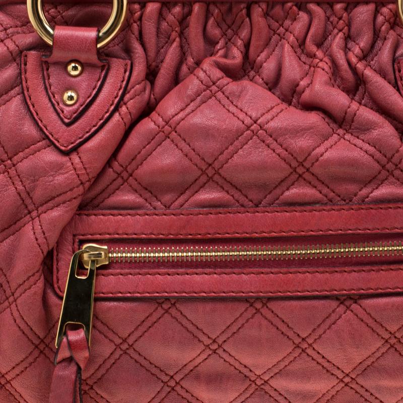 Marc Jacobs Pink Quilted Leather Stam Shoulder Bag 1