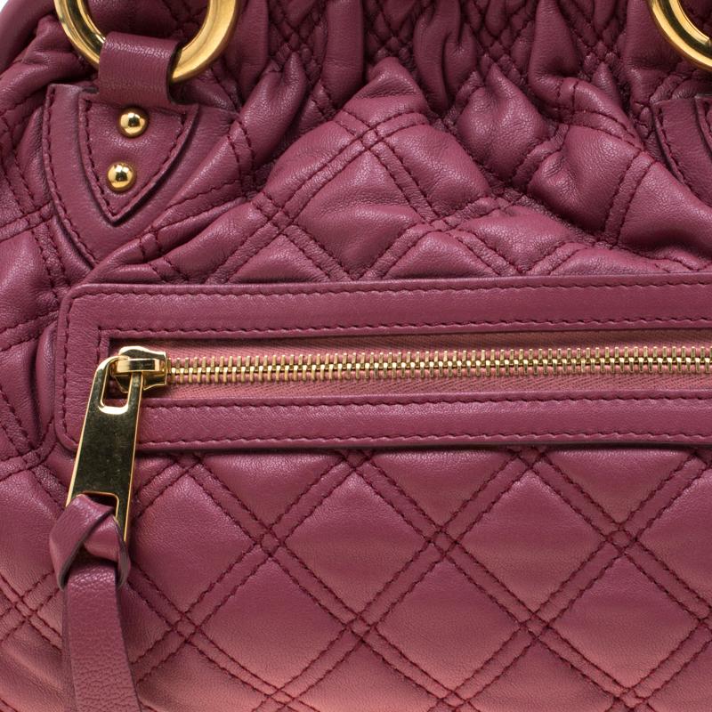 Marc Jacobs Pink Quilted Leather Stam Shoulder Bag 1