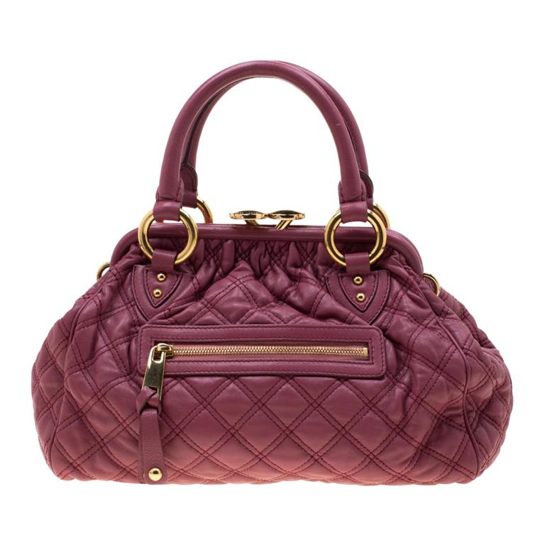 Marc Jacobs Pink Quilted Leather Stam Shoulder Bag at 1stDibs