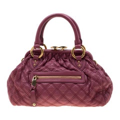 Marc Jacobs Pink Quilted Leather Stam Shoulder Bag