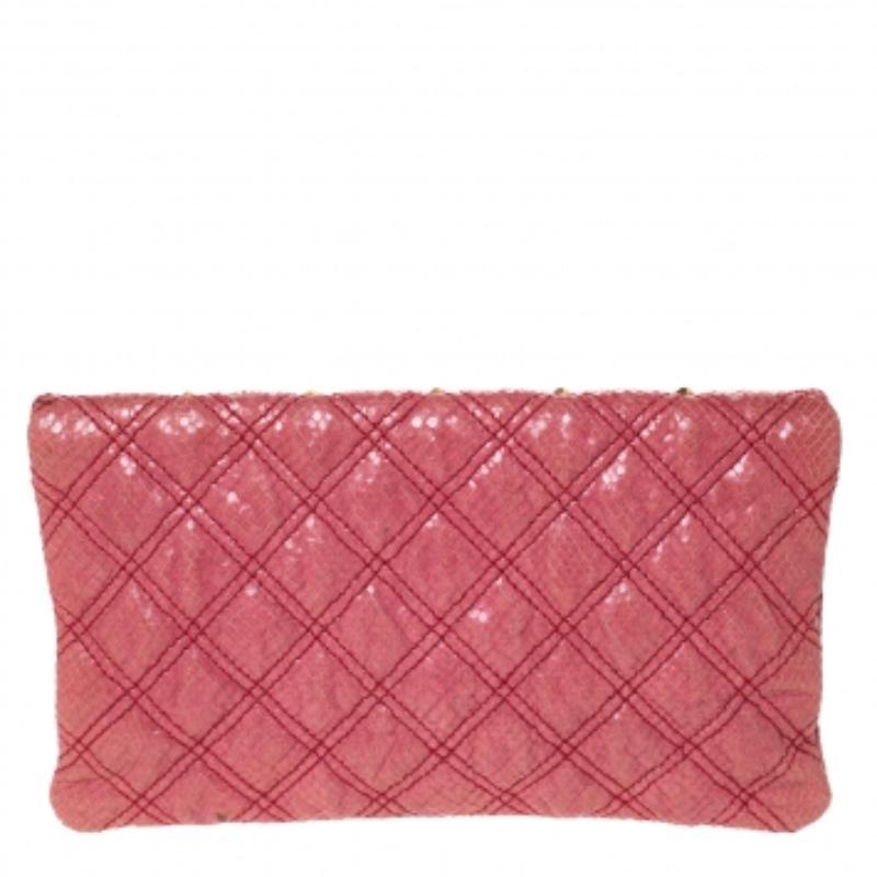 Marc Jacobs Pink Studded Leather Eugenie Clutch en venta 4