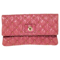 Marc Jacobs Pink Studded Leather Eugenie Clutch