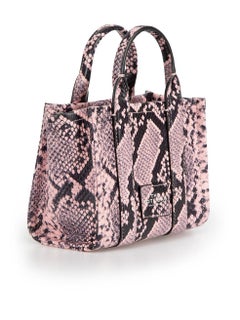Marc Jacobs Pink The Snake-Embossed Crossbody Tote
