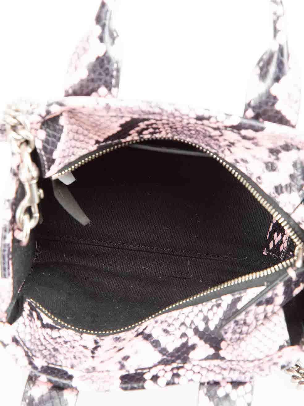 Marc Jacobs Pink The Snake-Embossed Crossbody Tote For Sale 1