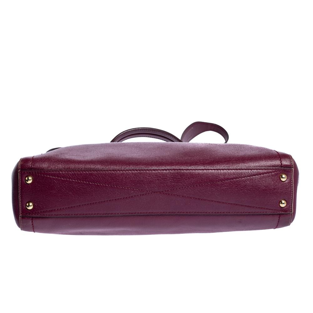 Black Marc Jacobs Plum Leather 1984 Top Handle Bag