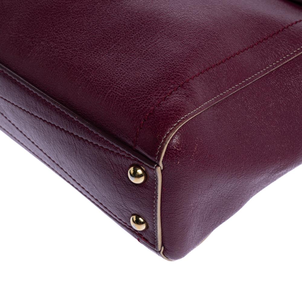 Women's Marc Jacobs Plum Leather 1984 Top Handle Bag