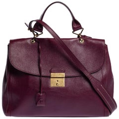Marc Jacobs Plum Leather 1984 Top Handle Bag