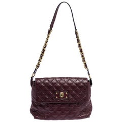 Marc Jacobs Purple Leather Day To Night Single Shoulder Bag