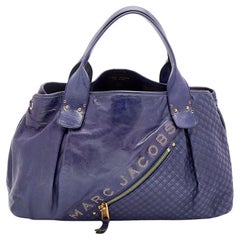 Marc Jacobs Purple Leather Eyelet Tote