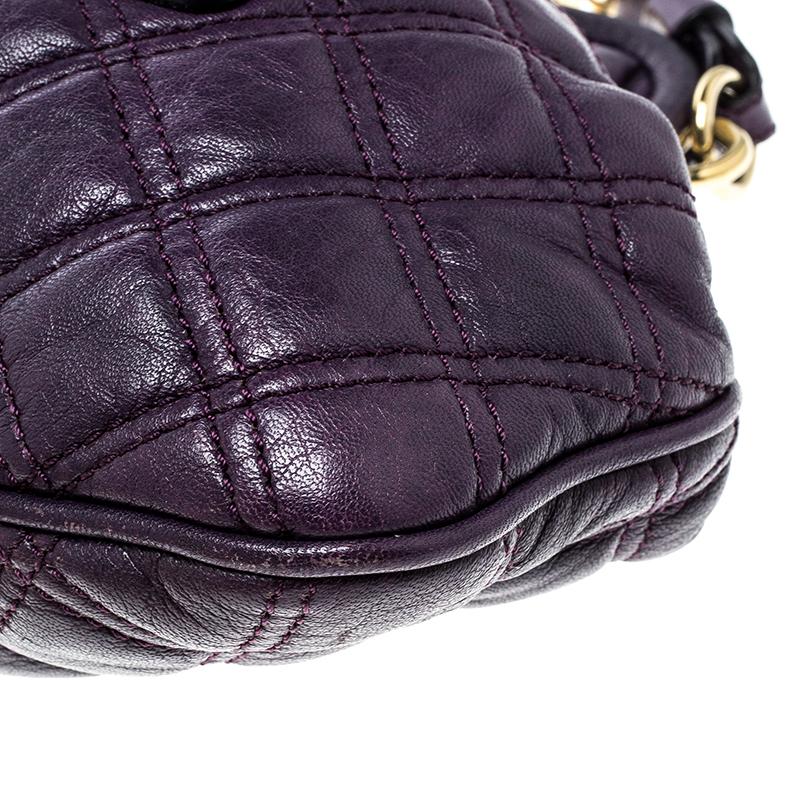 Marc Jacobs Purple Leather Mini Stam Shoulder Bag 5