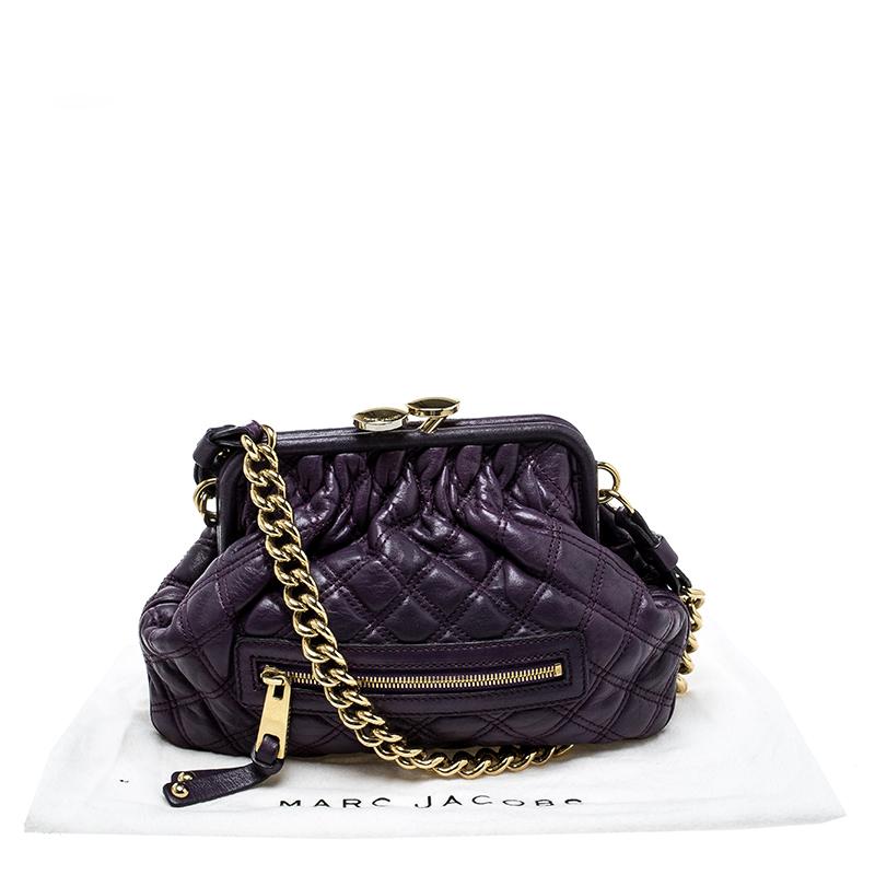 Marc Jacobs Purple Leather Mini Stam Shoulder Bag 6
