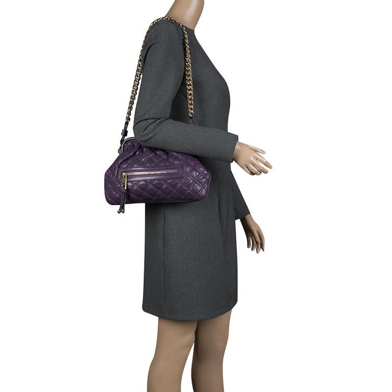 Marc Jacobs Purple Leather Mini Stam Shoulder Bag For Sale at 1stdibs