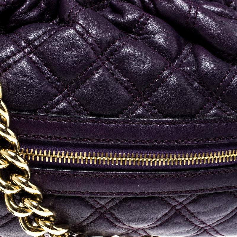 Women's Marc Jacobs Purple Leather Mini Stam Shoulder Bag
