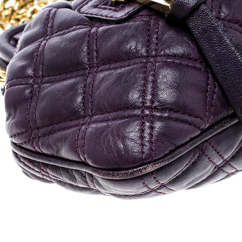 Marc Jacobs Purple Leather Mini Stam Shoulder Bag 4