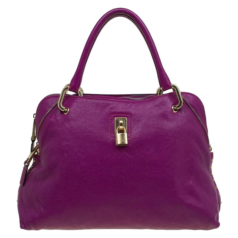 Marc Jacobs Purple Leather Paradise Little Janice Satchel