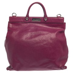 Marc Jacobs Purple Leather Robert Duffy Bag on Bag Tote