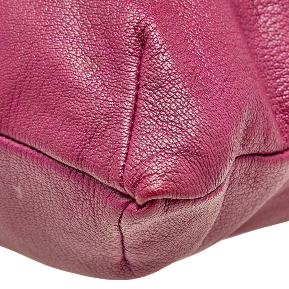 Marc Jacobs Purple Leather Robert Duffy Tote In Good Condition In Dubai, Al Qouz 2