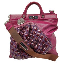 Marc Jacobs Purple Leather Robert Duffy Tote