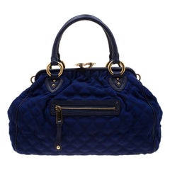 Marc Jacobs Purple Quilted Fabric Stam Shoulder Bag