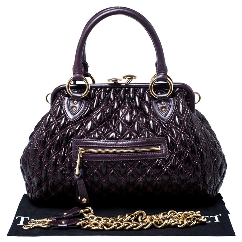 Marc Jacobs Purple Quilted Leather Stam Satchel 6