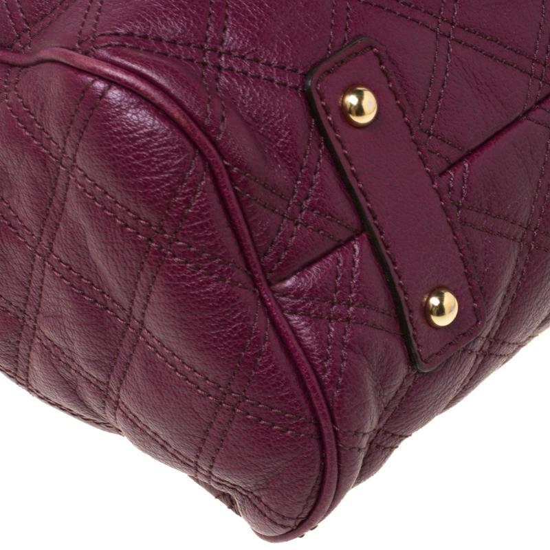 Marc Jacobs Purple Quilted Leather Stam Satchel 1