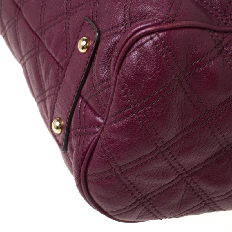Marc Jacobs Purple Quilted Leather Stam Satchel 2