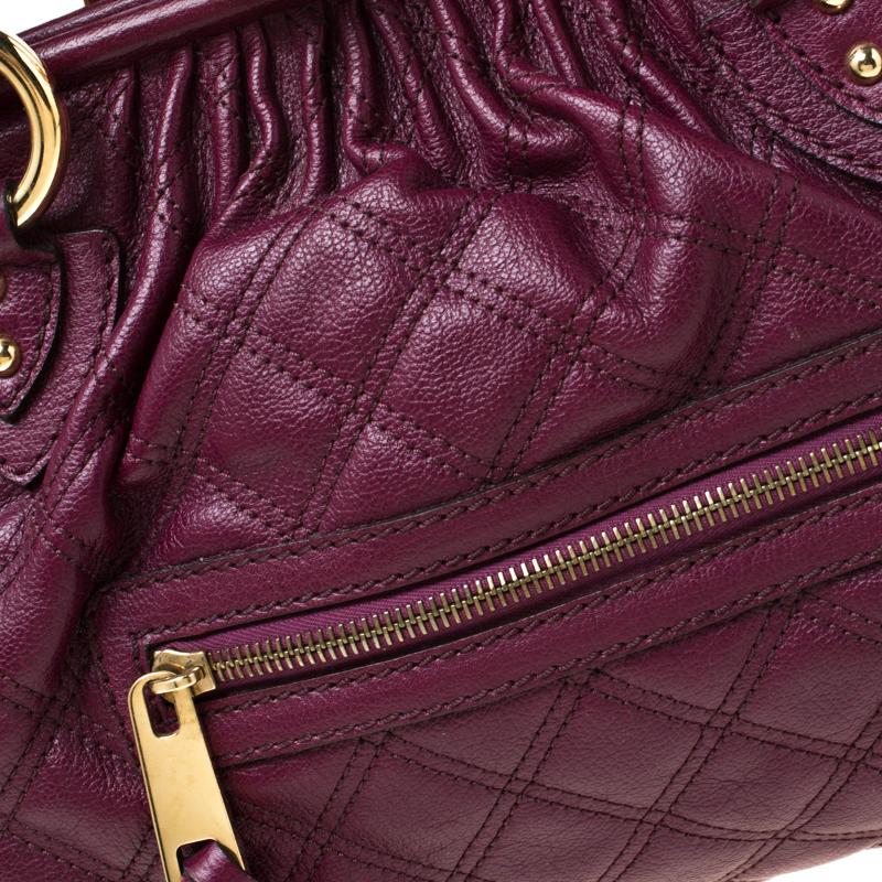 Marc Jacobs Purple Quilted Leather Stam Satchel 3
