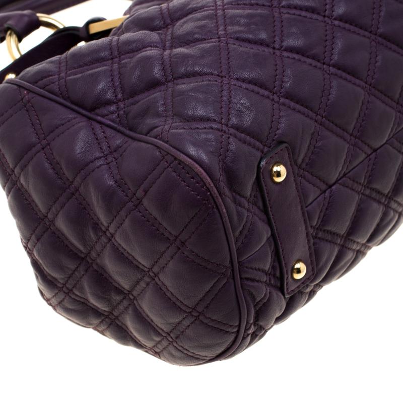 Marc Jacobs Purple Quilted Leather Stam Shoulder Bag 5