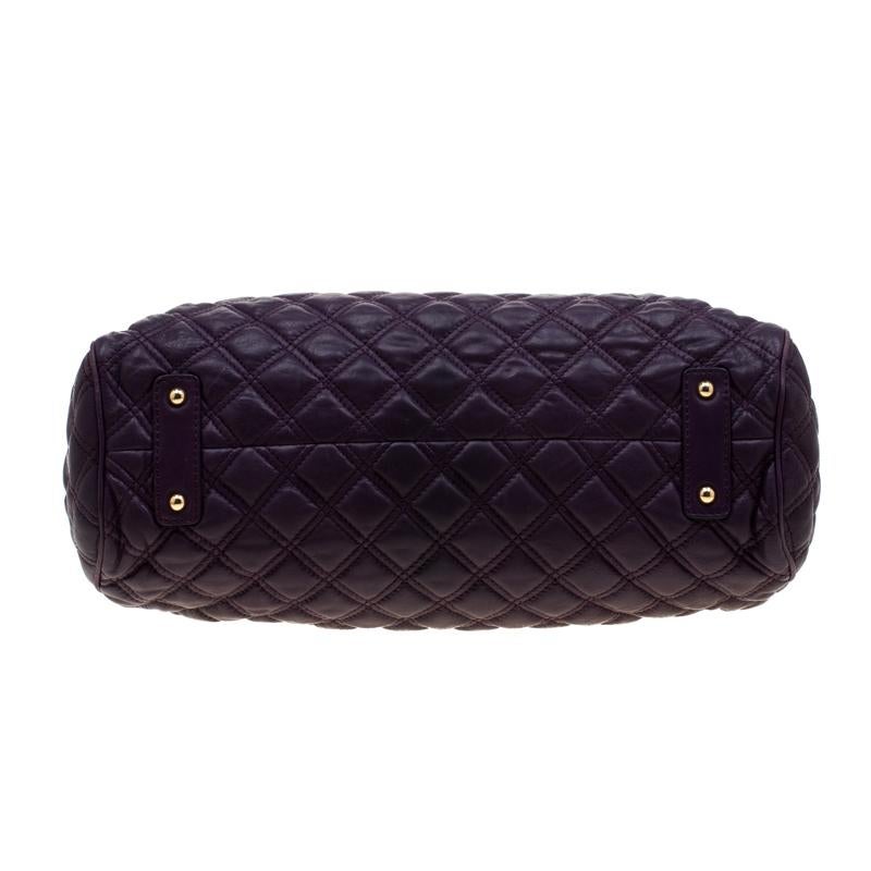 Women's Marc Jacobs Purple Quilted Leather Stam Shoulder Bag