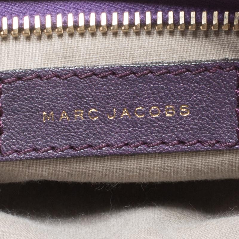 Marc Jacobs Purple Quilted Leather Wristlet Clutch 5