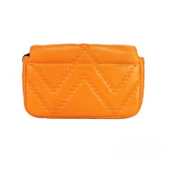 Marc Jacobs Quilted Leather Shoulder Bag — Orange