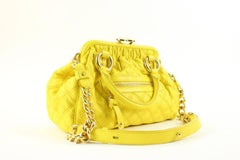 Marc Jacobs Quilted Stam 140mja1025 Yellow Shoulder Bag