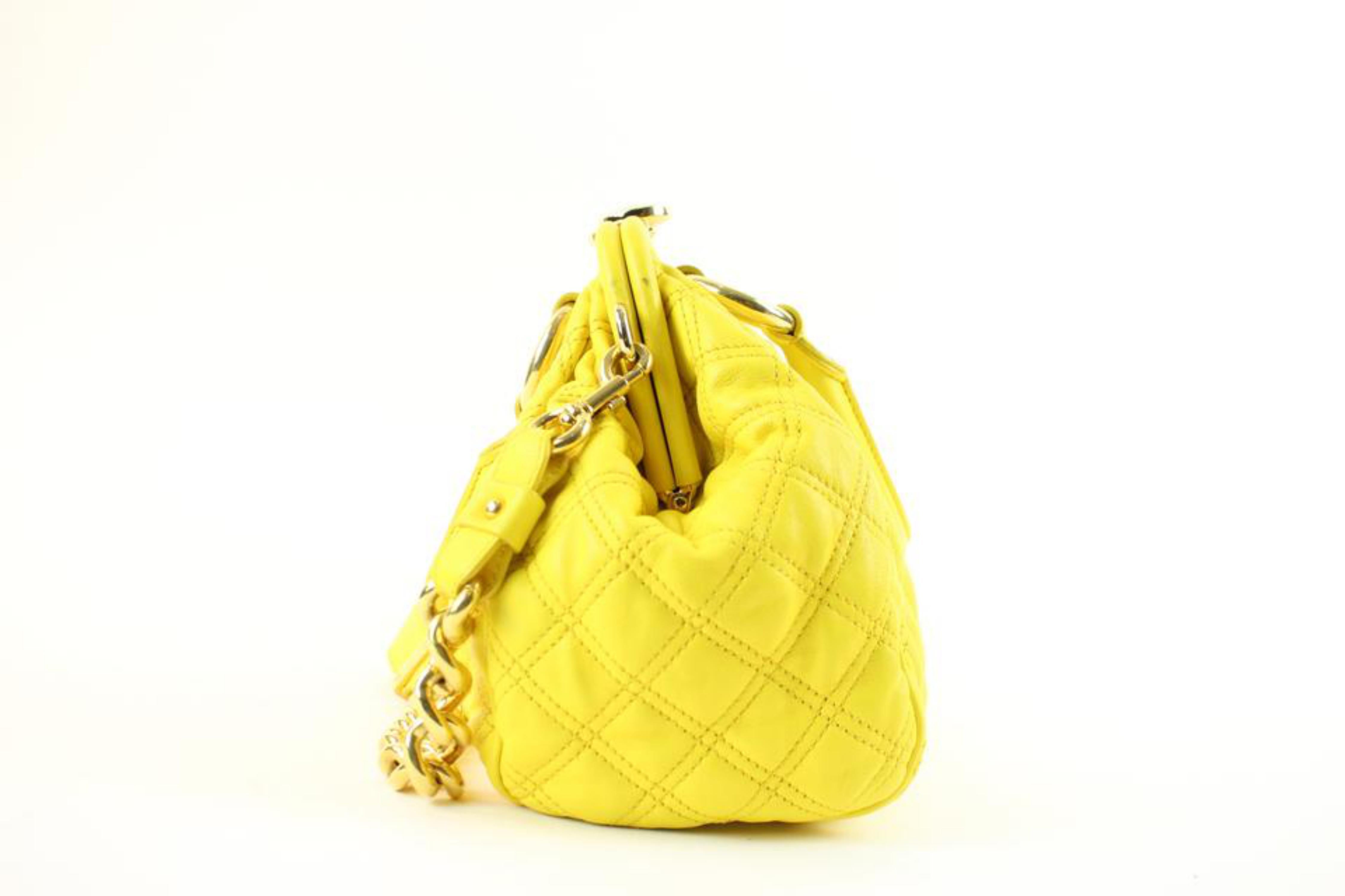 Women's Marc Jacobs Quilted Stam 140mja1025 Yellow Shoulder Bag For Sale